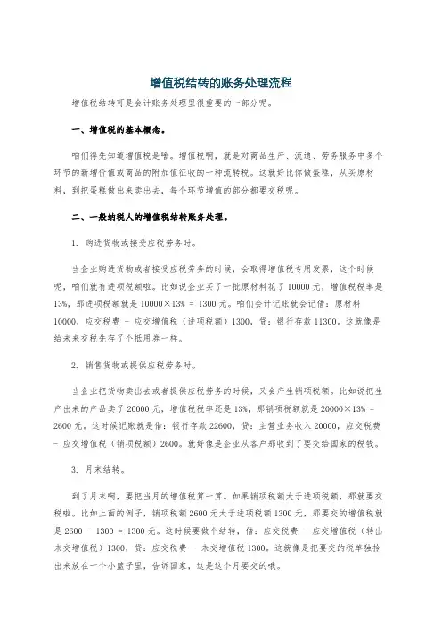 增值税结转的账务处理流程