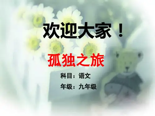人教部编版九年级语文上册 16《孤独之旅》课件(19张ppt)最新课件