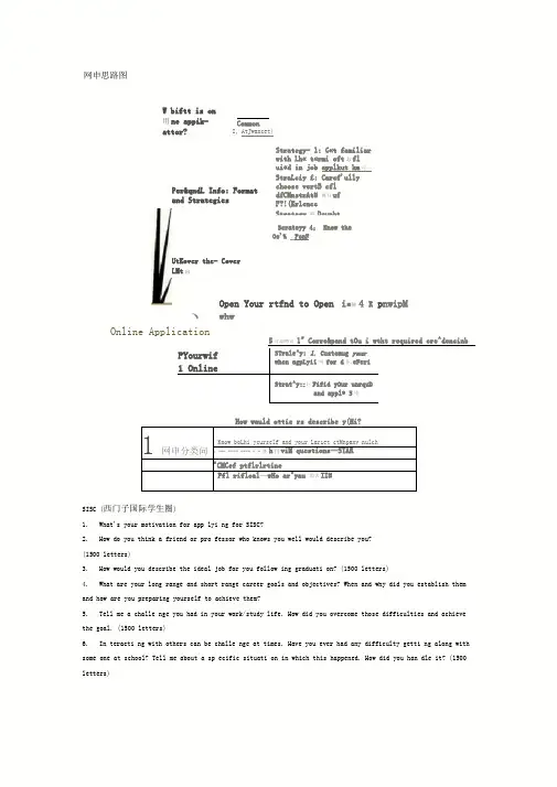 网申开放性问题以及参考答案