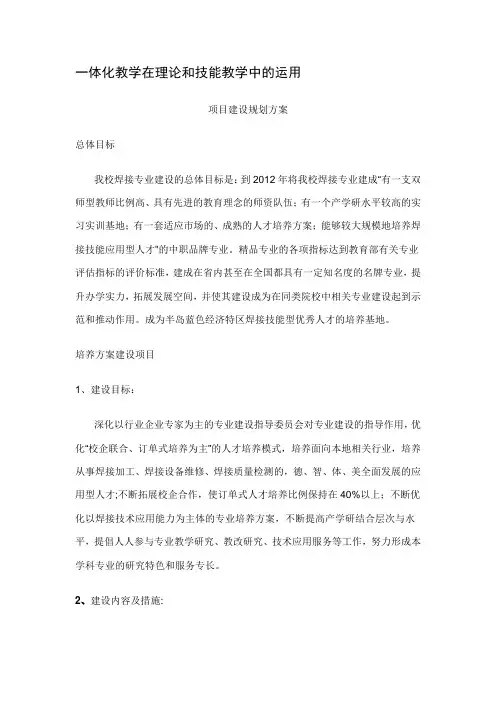 项目建设规划方案