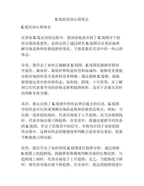 K线的实训心得体会