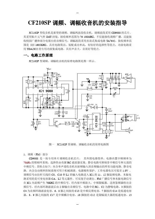 CFSP调频、调幅收音机安装指导