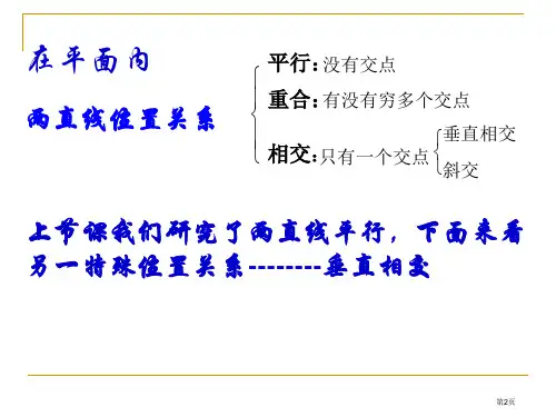 两条直线的平行与垂直教育课件优质课市公开课一等奖省优质课获奖课件