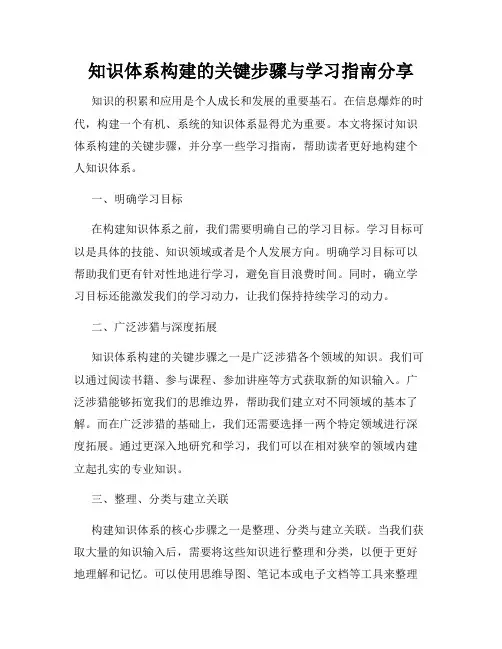 知识体系构建的关键步骤与学习指南分享