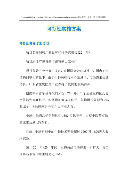 可行性实施方案