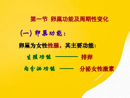 卵巢生殖及内分泌功能优秀PPT资料