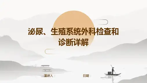 泌尿、生殖系统外科检查和诊断详解