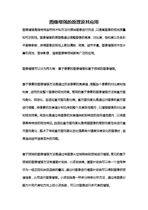 图像增强的原理及其应用