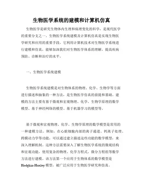 生物医学系统的建模和计算机仿真