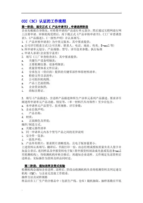 CCC(3C)认证的工作流程
