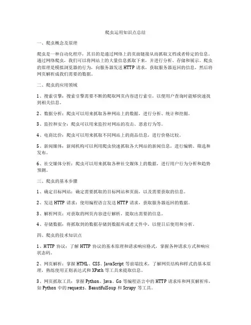 爬虫运用知识点总结