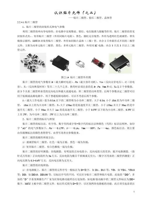 认识贴片元件(二)