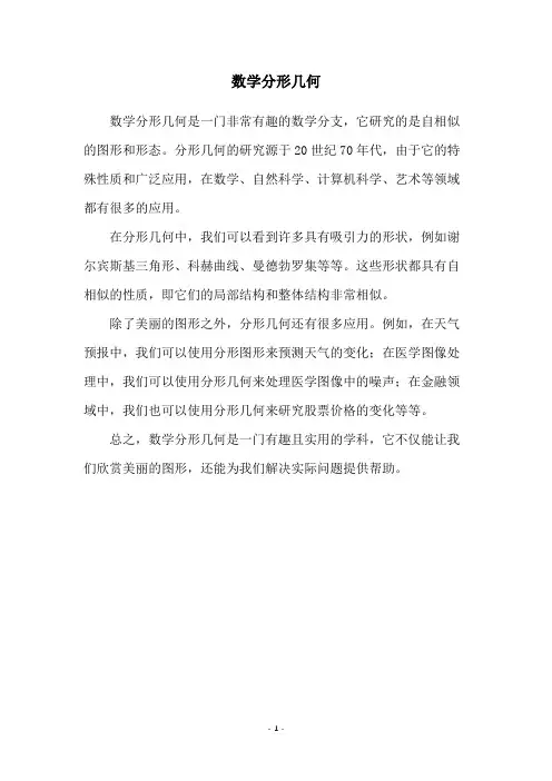 数学分形几何