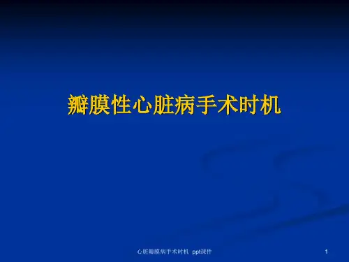 心脏瓣膜病手术时机 ppt课件