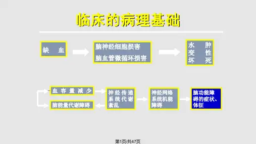 脑梗死的分型分期治疗幻灯片PPT课件