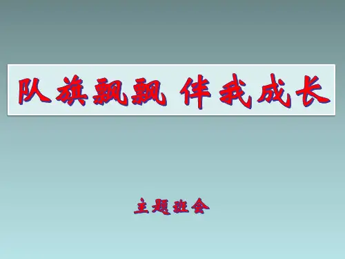 队旗飘飘主题班会