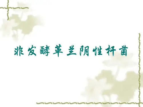 非发酵菌专题知识讲座