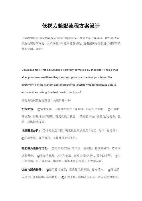 低视力验配流程方案设计