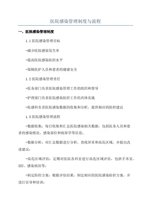 医院感染管理制度与流程