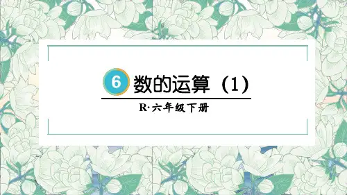 人教版六年级数学下册第六单元数与代数——数的运算(4课时)