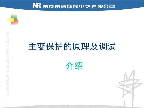 主变保护的原理和调试