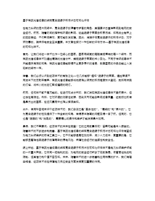 基于稀疏光谱成像的线路复合绝缘子积污状态可视化评估