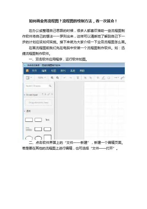 如何画业务流程图？流程图的绘制方法，看一次就会！