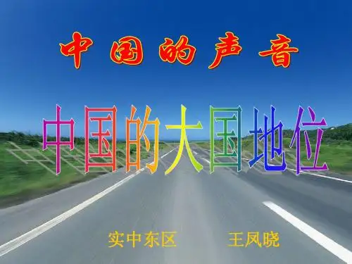 《中国大国地位》课件