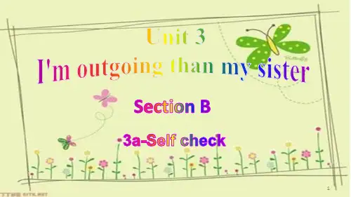 Unit 3 Section B 3a-Self check 课件人教新目标版英语八年级上册