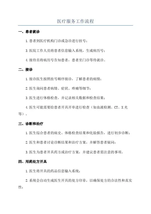 医疗服务工作流程