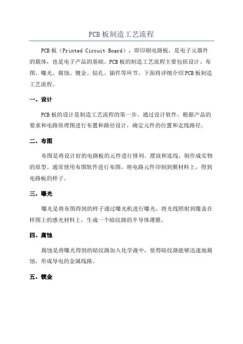 PCB板制造工艺流程
