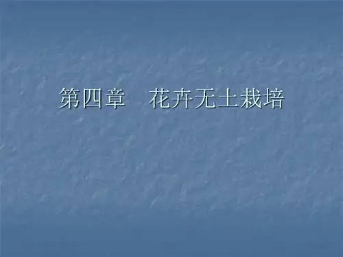 第四章 花卉无土栽培全文编辑修改