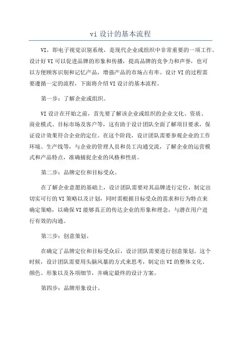 vi设计的基本流程