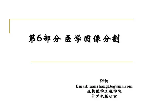 医学图像处理课件6.医学图像分割-张楠-13级生工