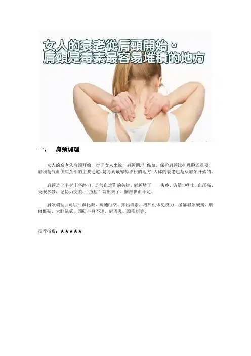 养生馆项目菜单(标准版)