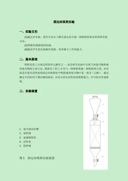 固定床吸附实验