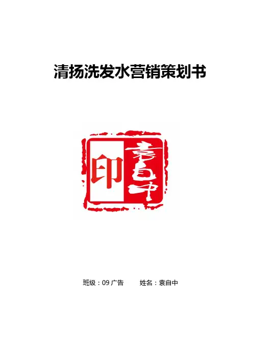 清扬洗发水营销策划书1