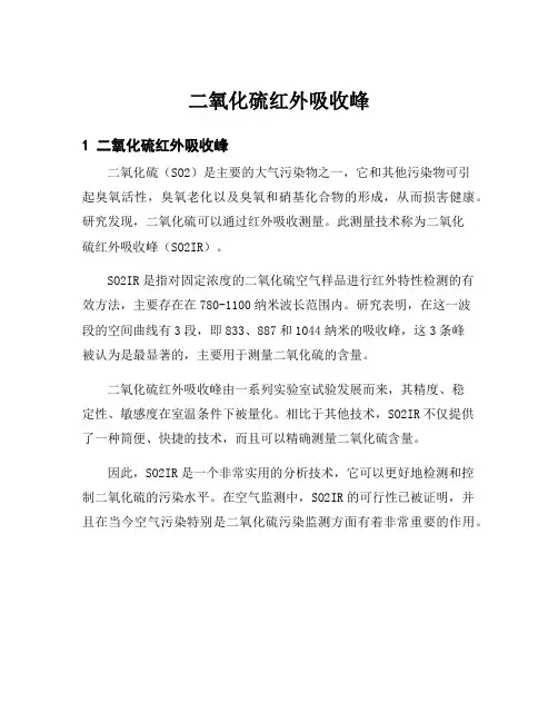 二氧化硫红外吸收峰