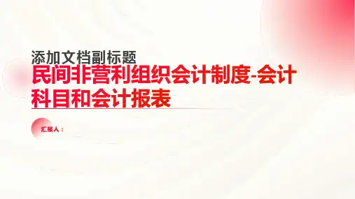 民间非营利组织会计制度-会计科目和会计报表