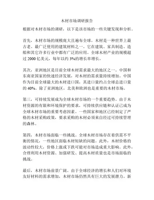 木材市场调研报告