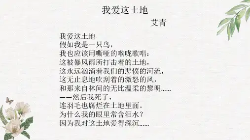 《土地的誓言》ppt课件