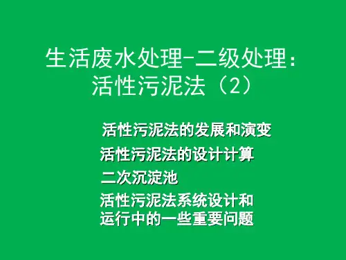 生活污水处理-二级处理：活性污泥法(2)