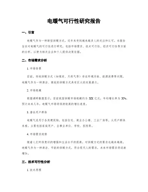 电暖气可行性研究报告