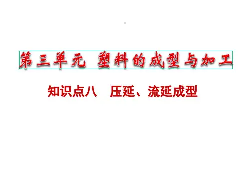 知识点八  压延、流延成型