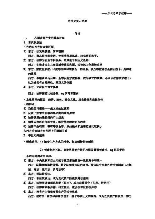 外法史复习纲要