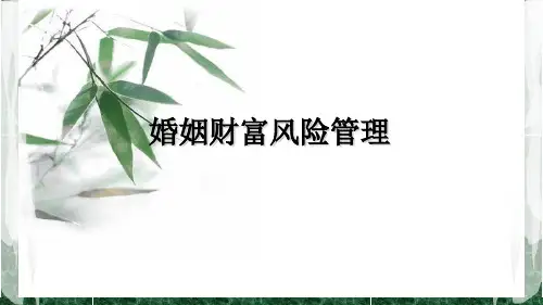 保险公司--婚姻财富风险管理