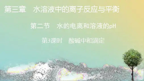 人教版高中化学选择性必修1第3章第2节第3课时酸碱中和滴定教学课件