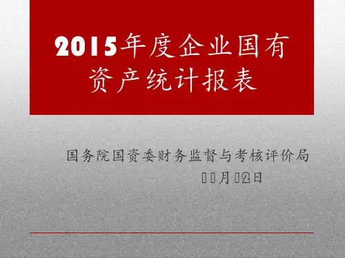 企业国有资产统计报表讲解PPT课件