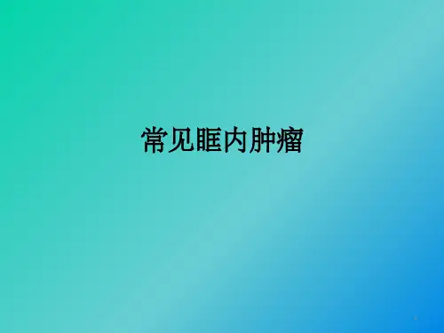 常见眶内肿瘤影像诊断与鉴别诊断PPT教学课件