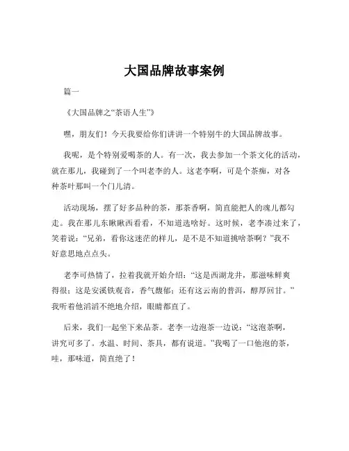大国品牌故事案例